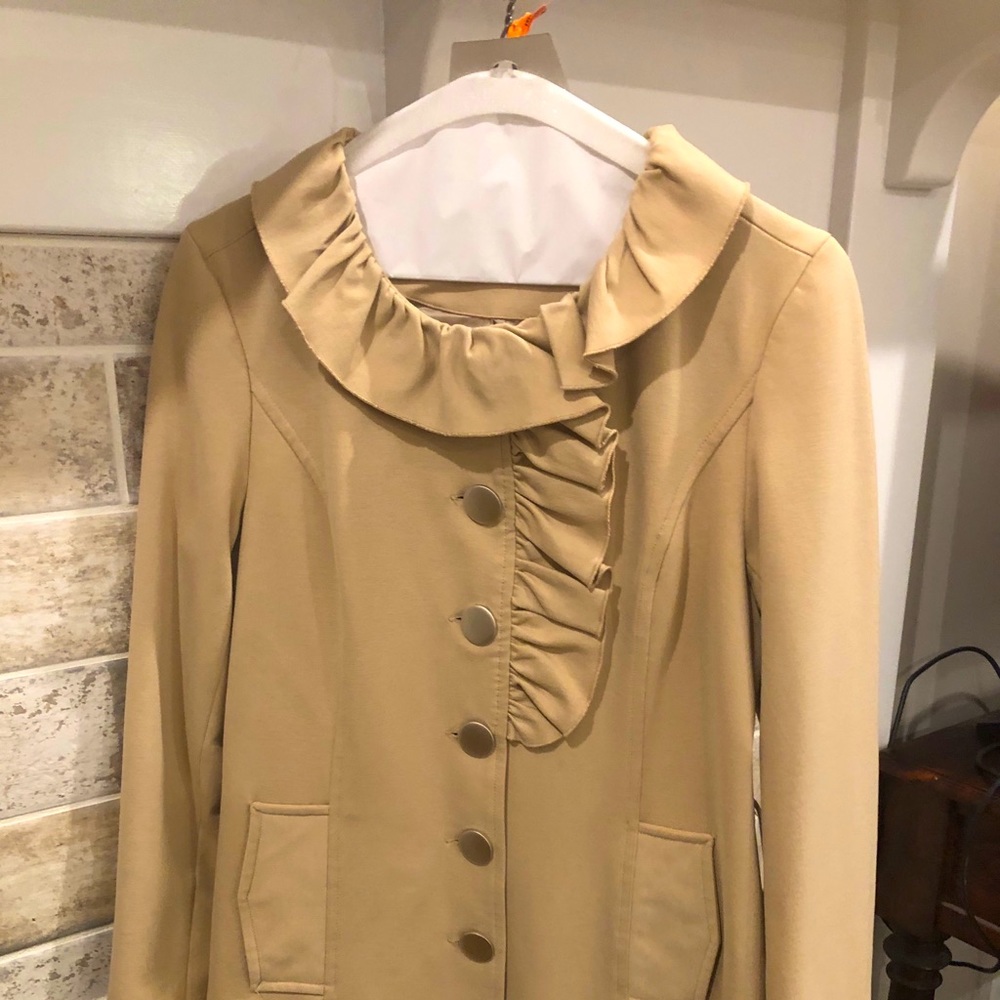 Ruffle trench coat
